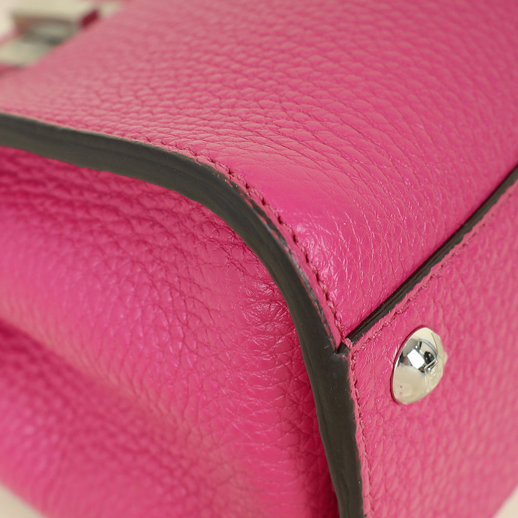 Fendi Dark Fuchsia Selleria Mini Peekaboo Bag