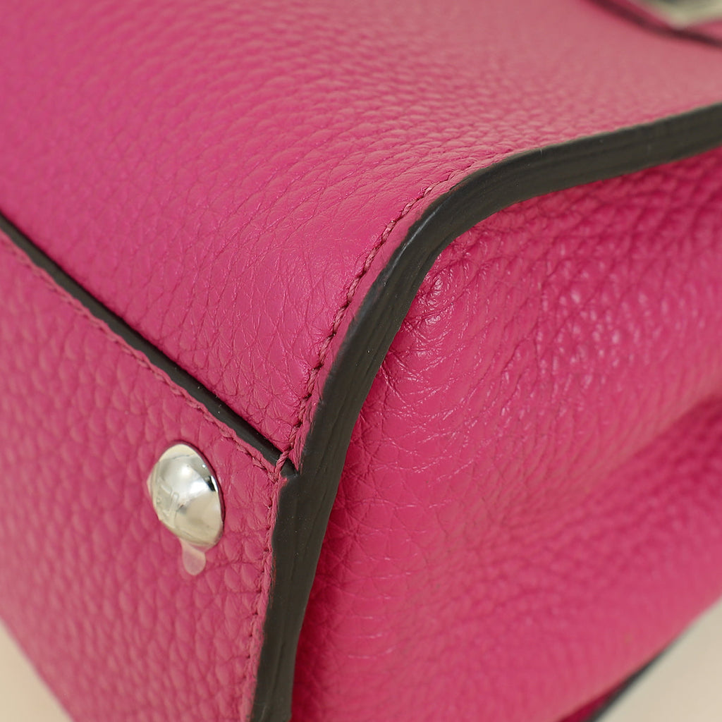 Fendi Dark Fuchsia Selleria Mini Peekaboo Bag