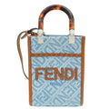 Fendi Bicolor Denim Mini Sunshine Shopper Bag