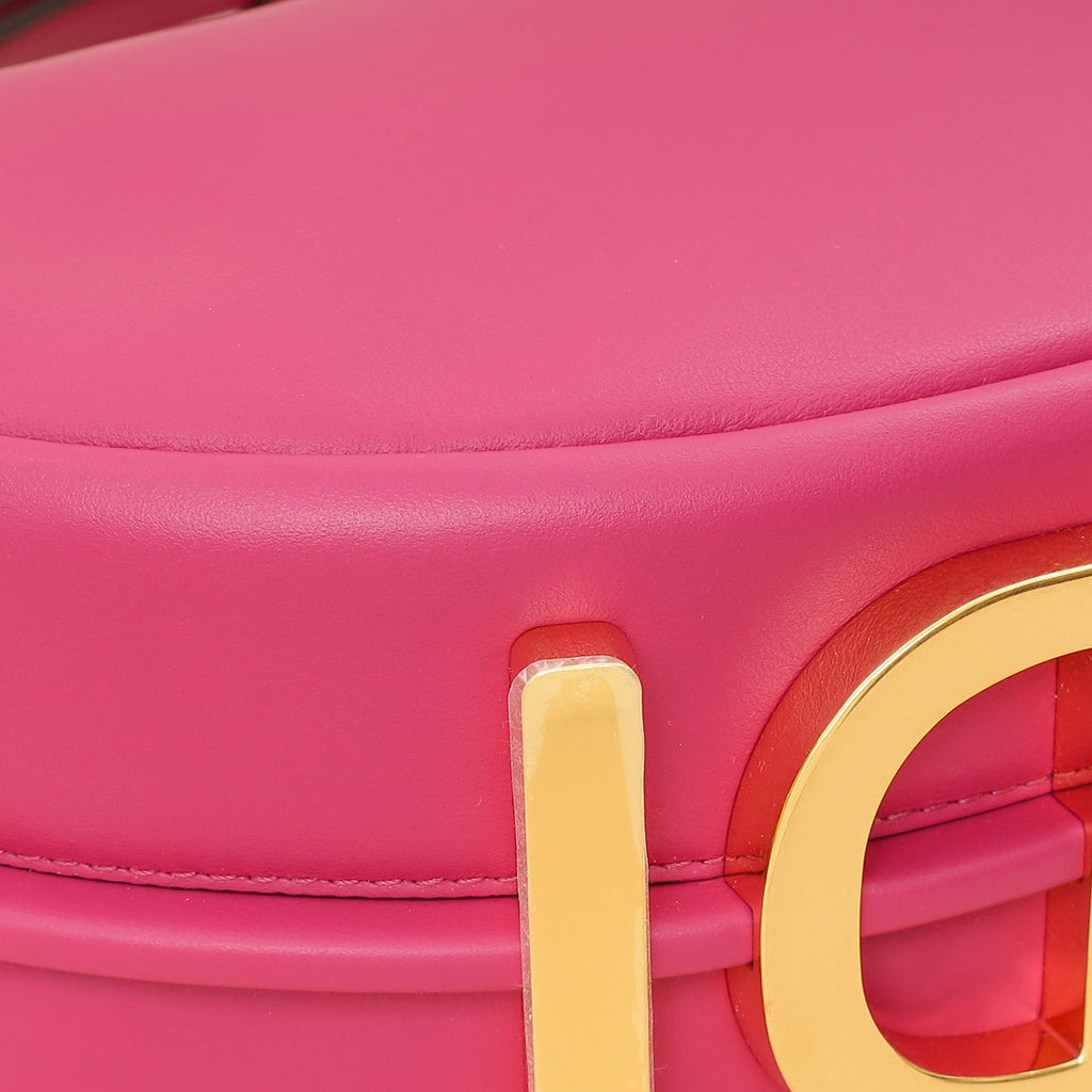 Fendi Hot Pink Vitello Grace Fendigraphy Hobo Medium Bag