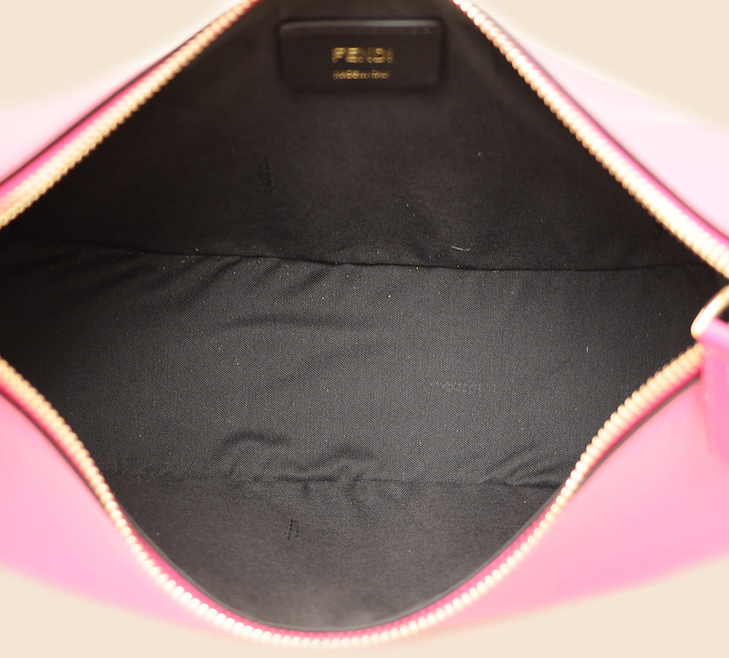 Fendi Hot Pink Vitello Grace Fendigraphy Hobo Medium Bag