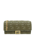 Fendi Bicolor Baguette Continental Wallet W/ Chain