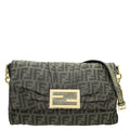 Fendi Glittered Brown Mia Flap Bag