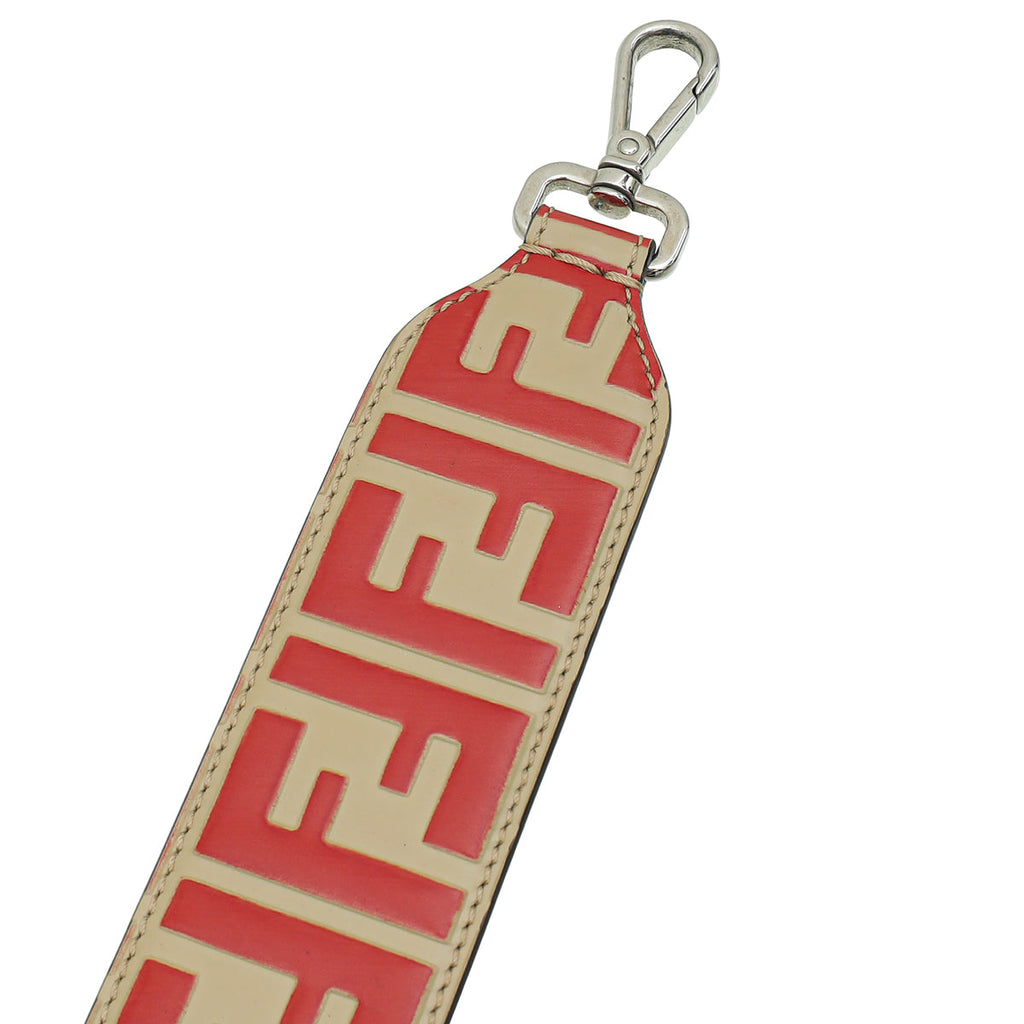 Fendi Bicolor FF Embossed Strap You Bag Shoulder Strap