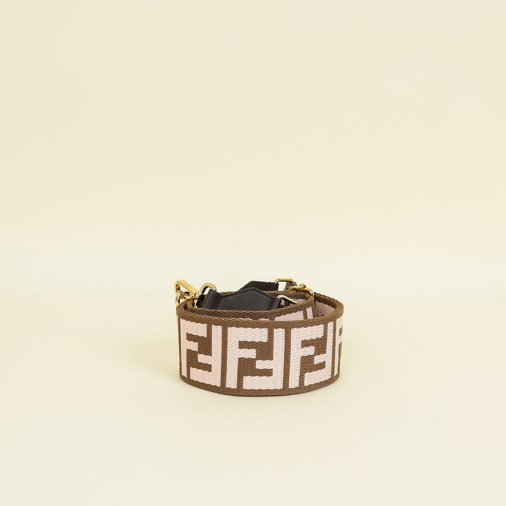Fendi Bicolor Strap You FF Jacquard Webbing Bag Strap