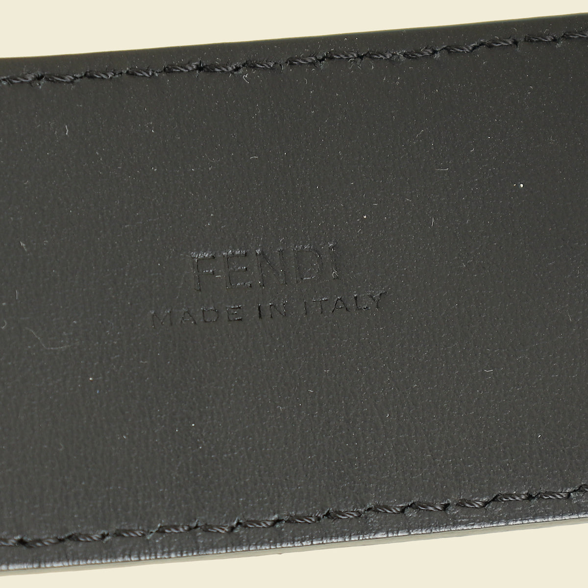 Fendi Tobacco FF Zucca 1974 Embossed Belt 36