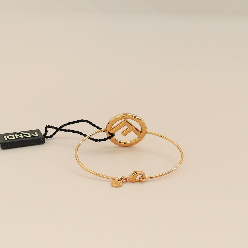 Fendi Gol F Is Logo Narrow Small Bangle