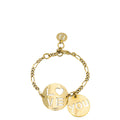 Fendi Gold Finish "Love - You" Charms Bracelet