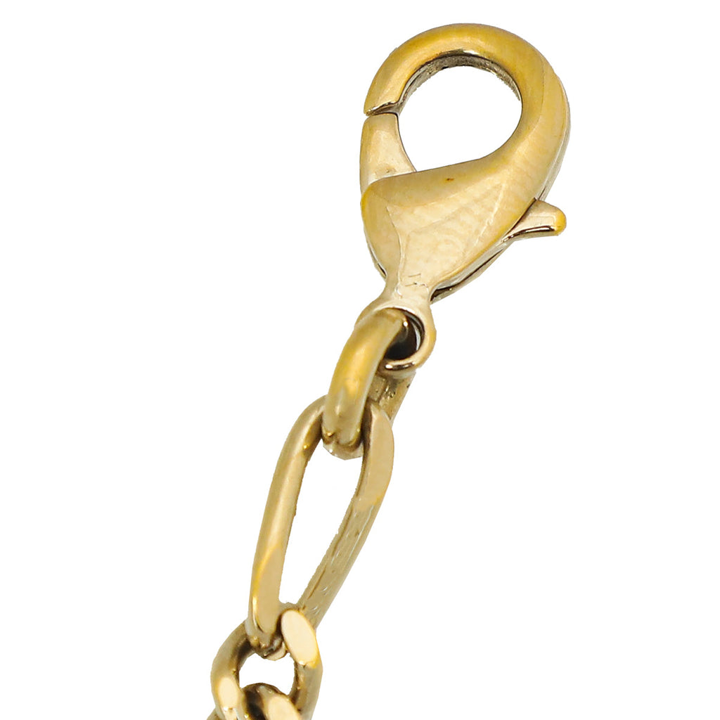 Fendi Gold Finish "Love - You" Charms Bracelet