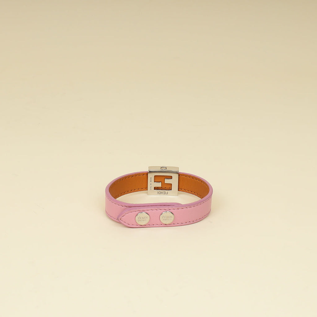 Fendi Bicolor Vitello Elite FF Reversible Bracelet