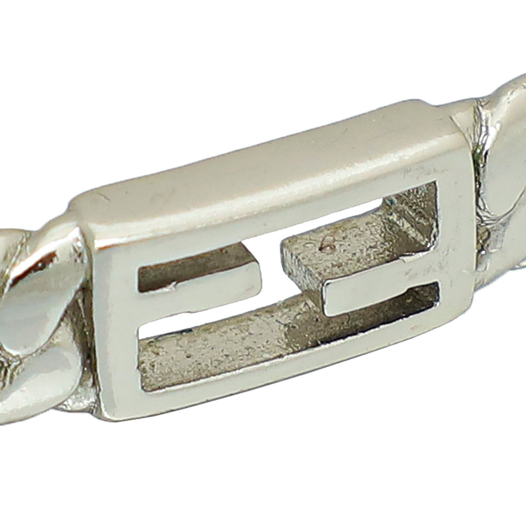 Fendi Silver Finish Baguette Medium Bracelet
