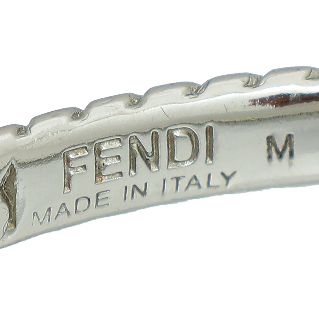 Fendi Silver Finish Baguette Medium Bracelet