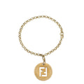 Fendi Gold FF Identification Charm Chain Bracelet