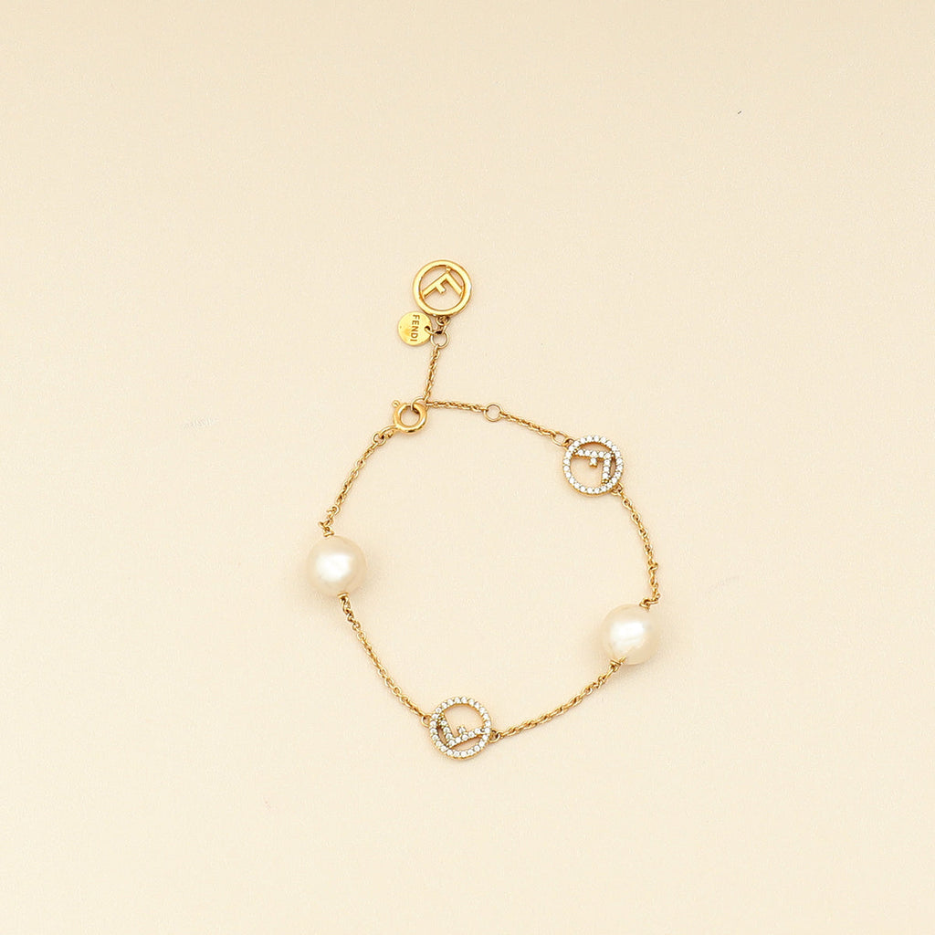 Fendi F is Fendi Crystal Pearl Bracelet