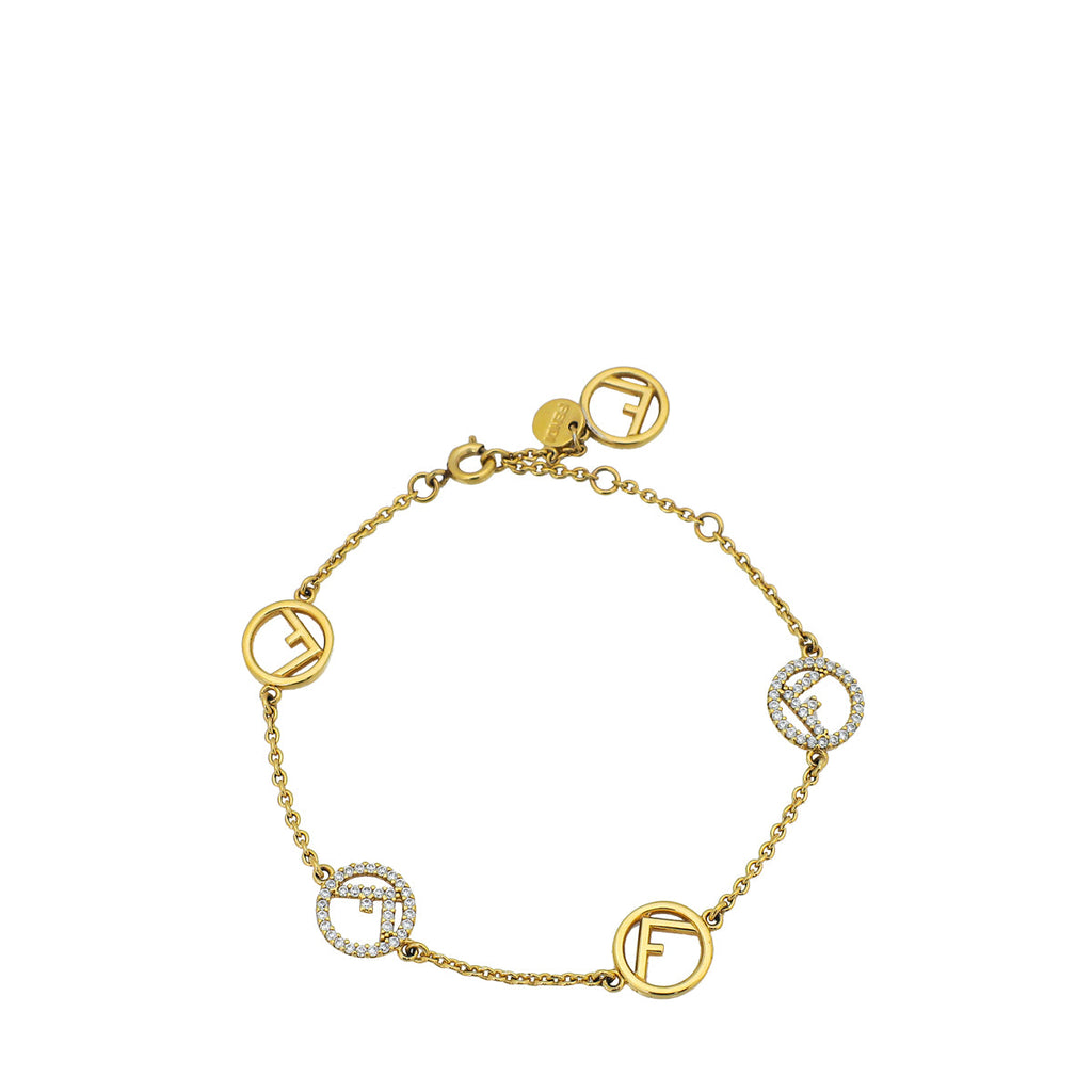 Fendi Bronze F is Fendi Bracelet W/ Crystal