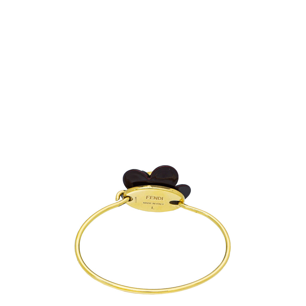 Fendi Burgundy Flower LargeBracelet