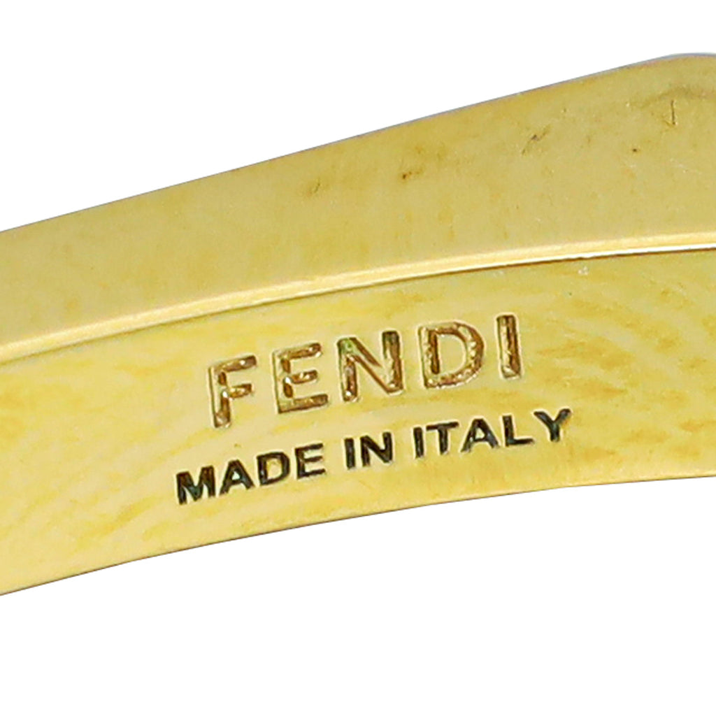 Fendi Tricolor Baguette Open Small Cuff Bracelet