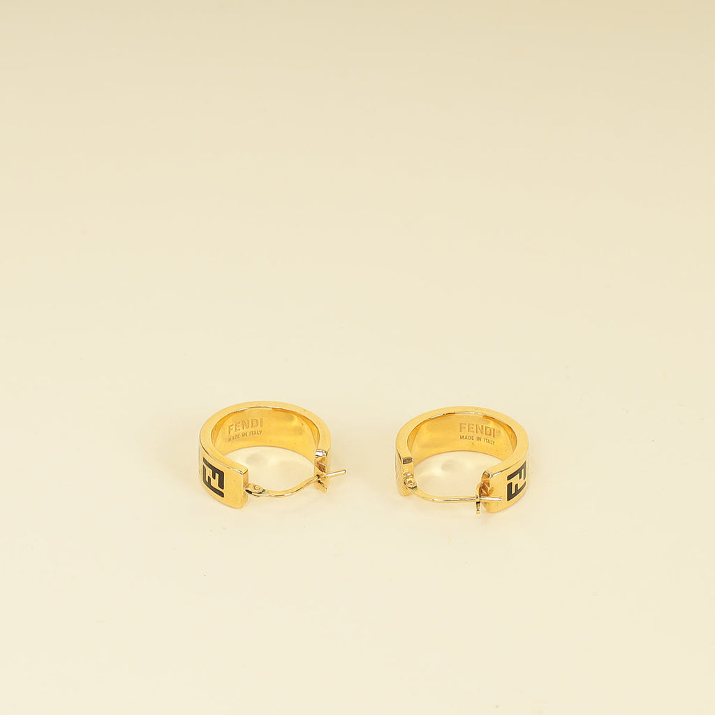 Fendi Black FF Forever Fendi Earrings