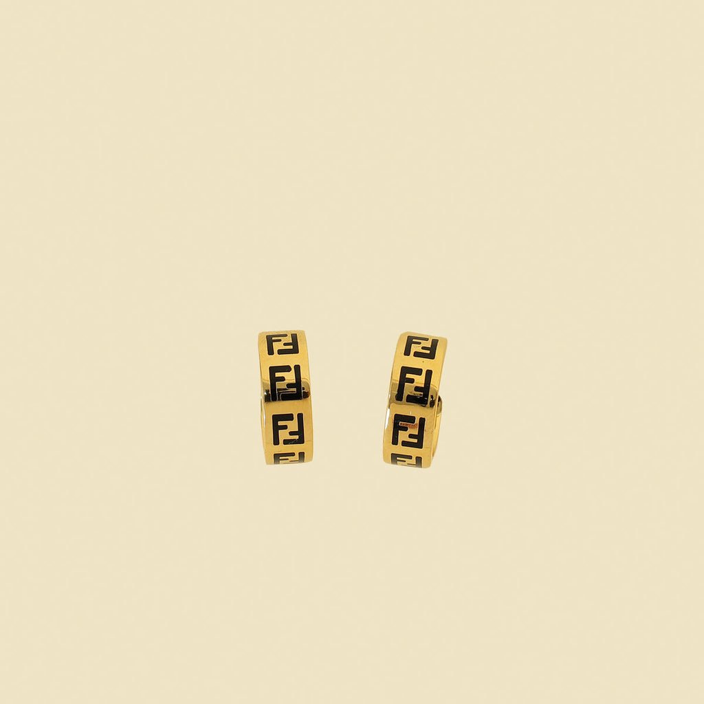 Fendi Black FF Forever Fendi Earrings