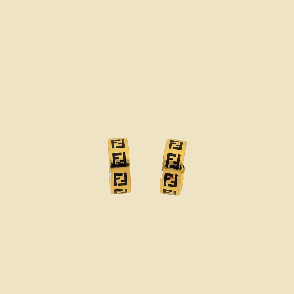 Fendi Black FF Forever Fendi Earrings