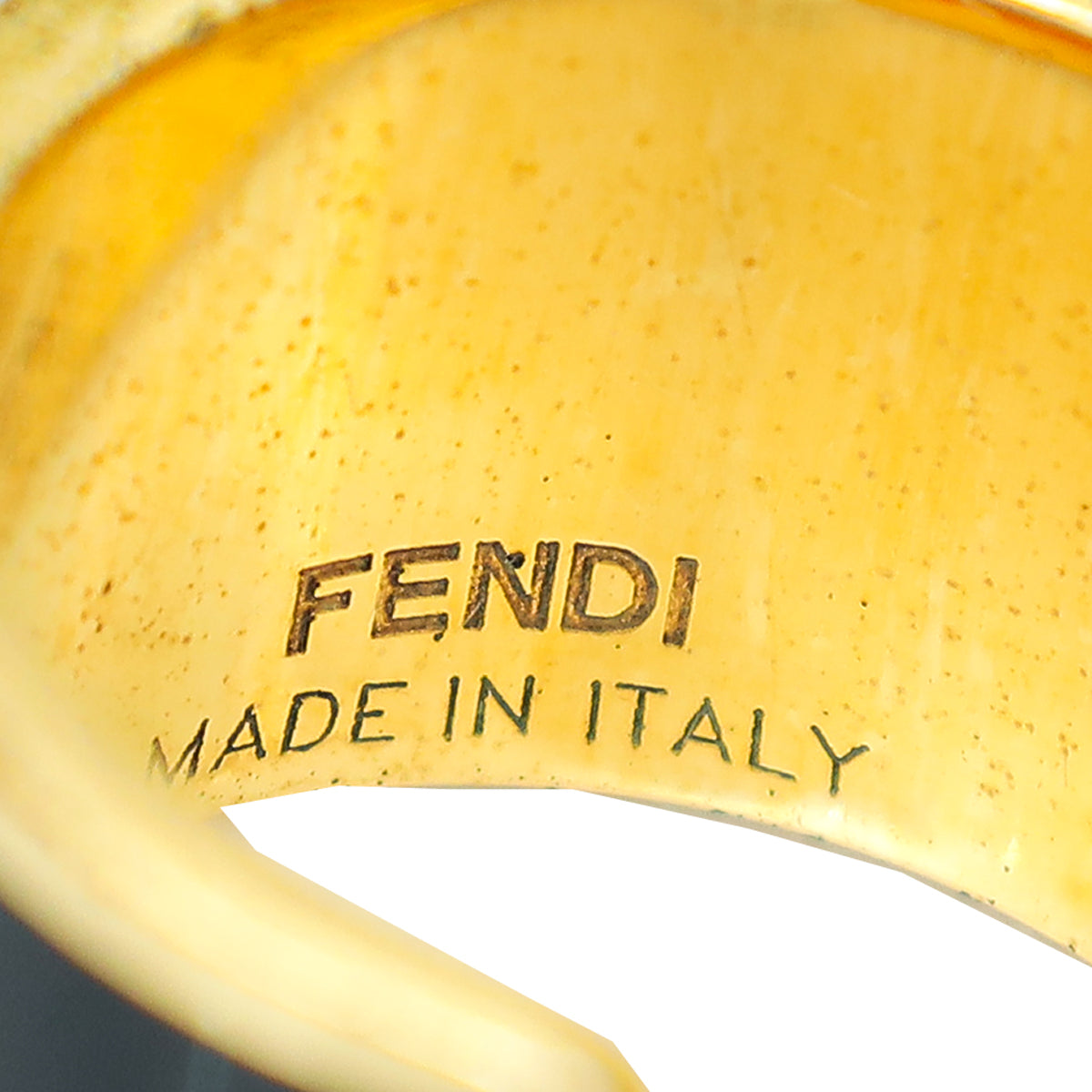 Fendi Bicolor Fendista Enamel Band Small Ring