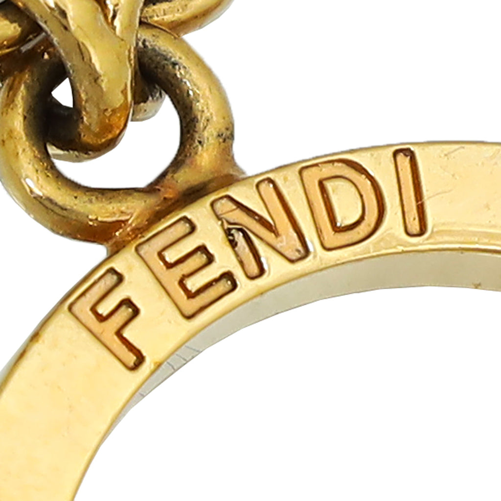 Fendi Gold Double Charm Ring S/50