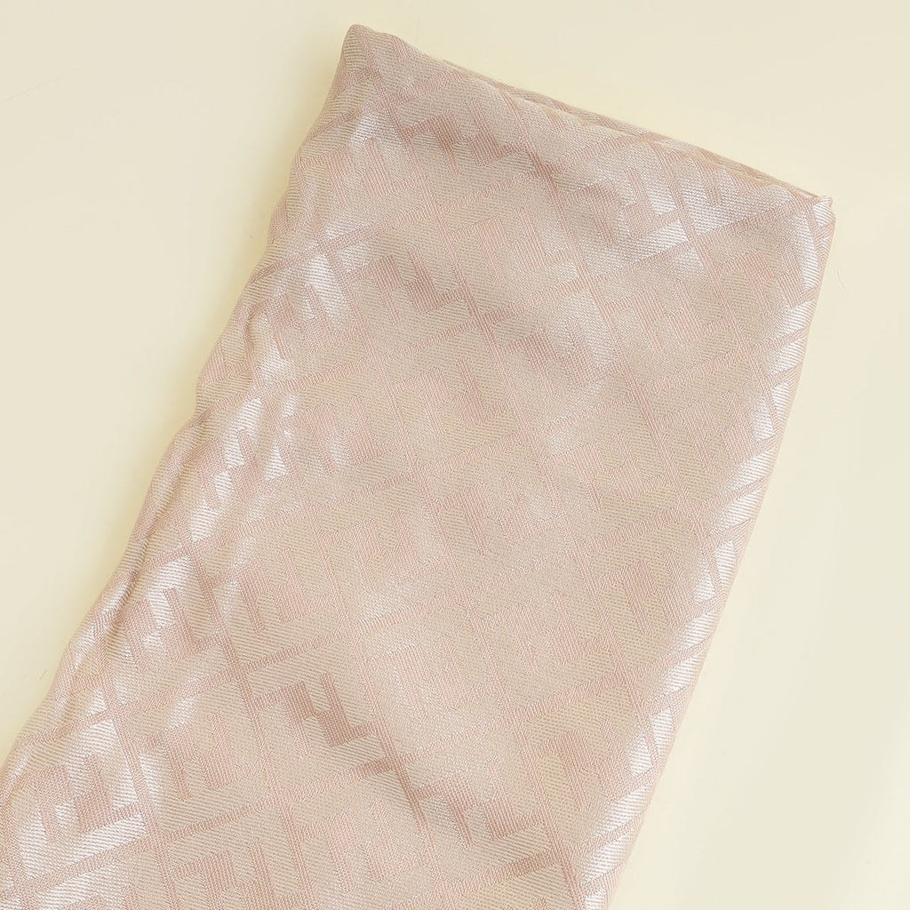 Fendi Blush Beige FF Silk And Wool Shawl
