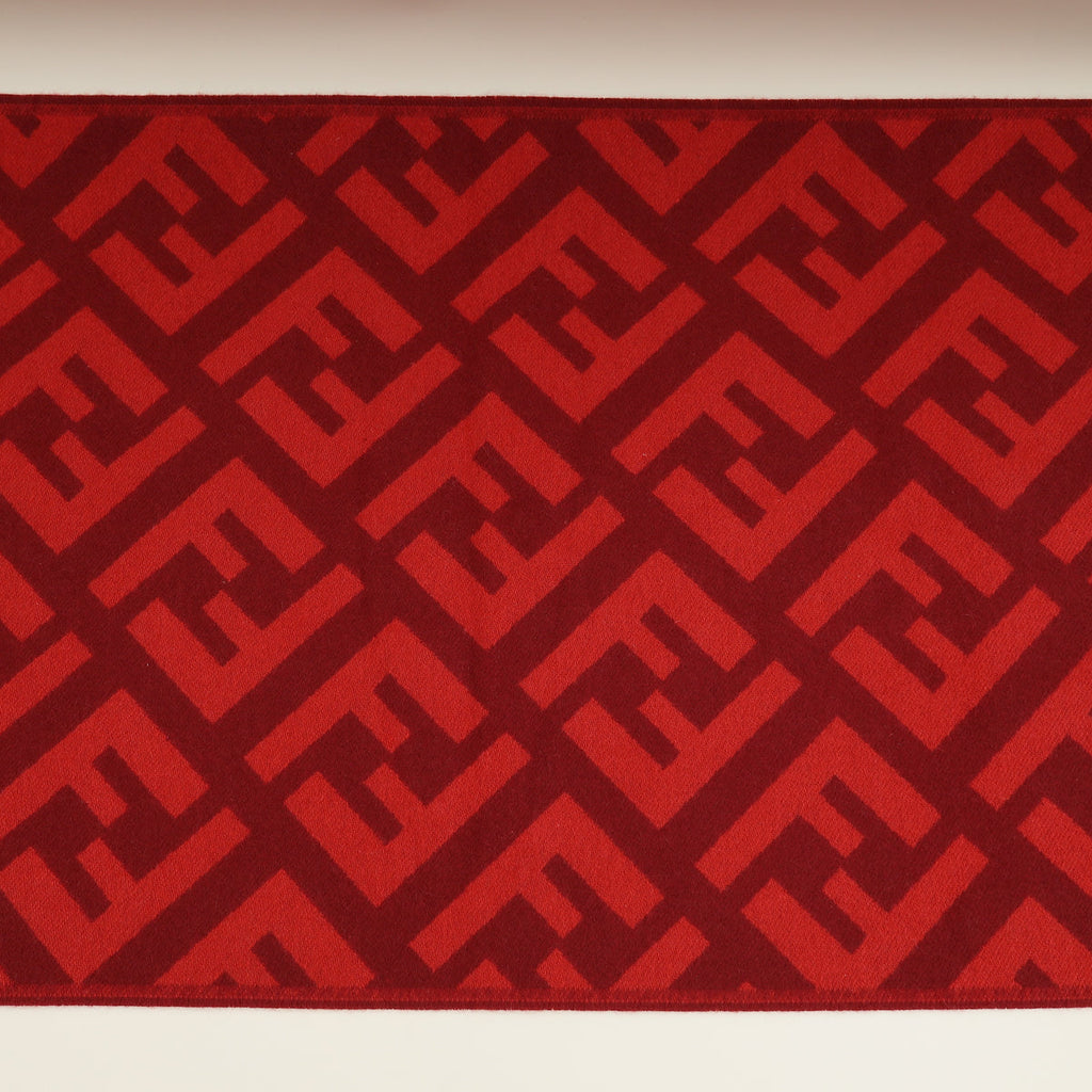 Fendi Red FF Cashmere Scarf