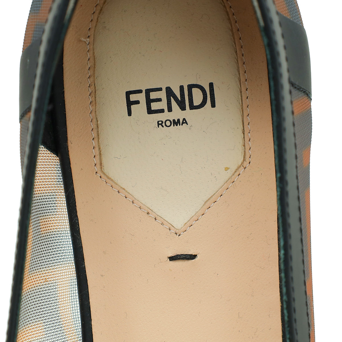 Fendi Bicolor Mesh Colibri Flats 39