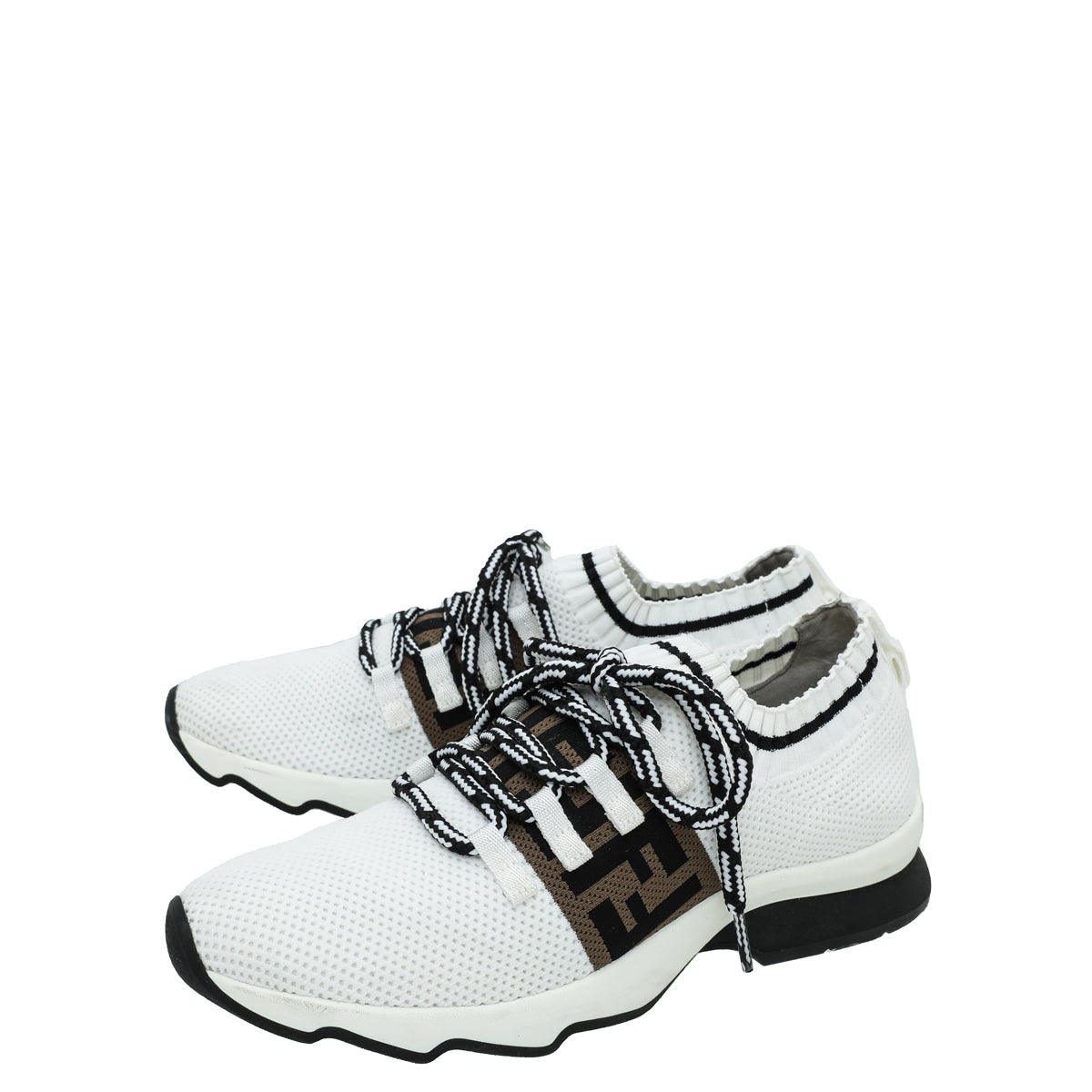 Fendi Bicolor FF Mesh Knit Sneaker 37