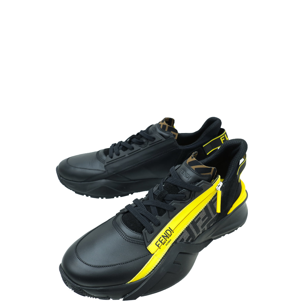 Fendi Bicolor Mesh Suede Flow Sneaker 12