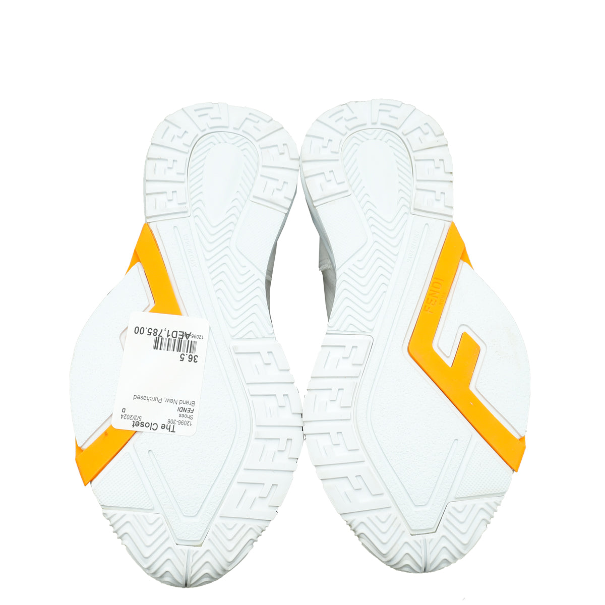 Fendi Bicolor Mesh Suede Flow Sneaker 36.5