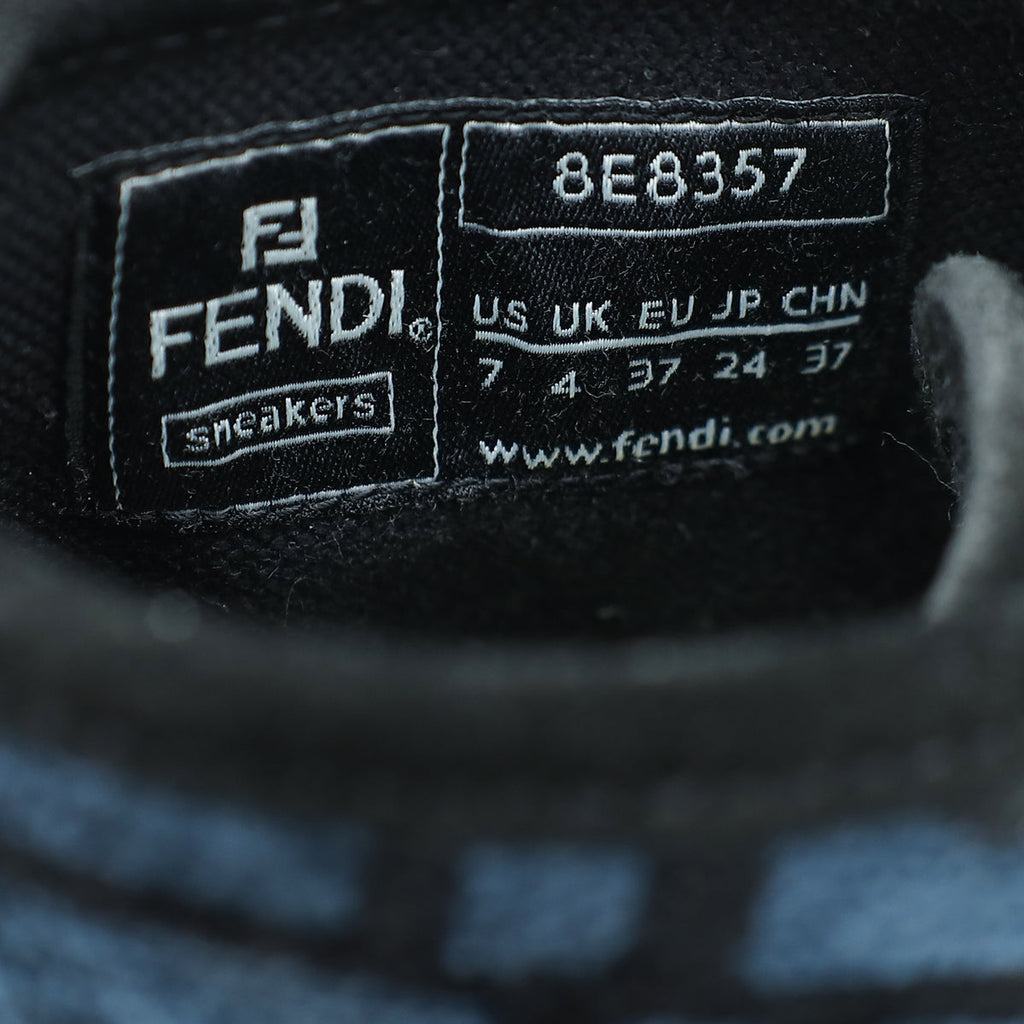 Fendi Tricolor Domino FF Jacquard High Cut Sneakers 37