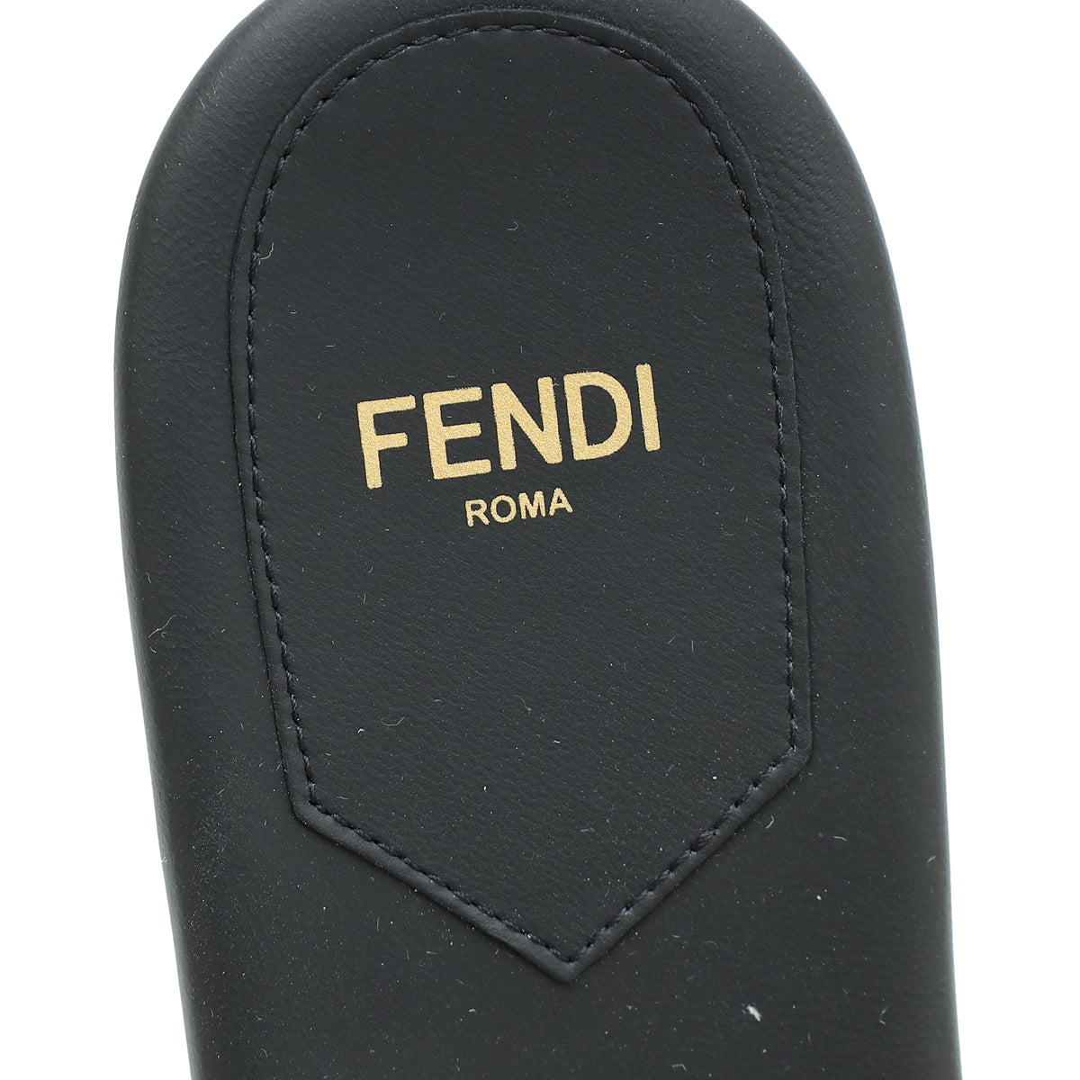 Fendi Black Timeless Baguette Slide Sandals 38