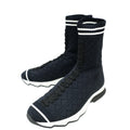 Fendi Black Colibri Sock Stretch-Knit Ankle Boots 35