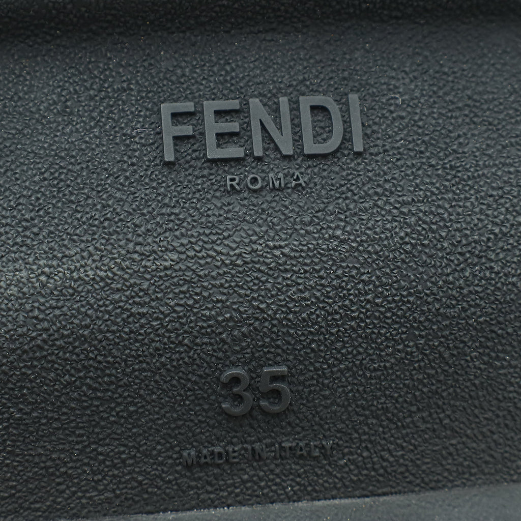 Fendi Black Colibri Sock Stretch-Knit Ankle Boots 35