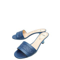 Fendi Blue "Fendi Roma" Slide Sandals 37