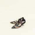 Fendi Bicolor FF Mesh Colibri Slingback Pump 37