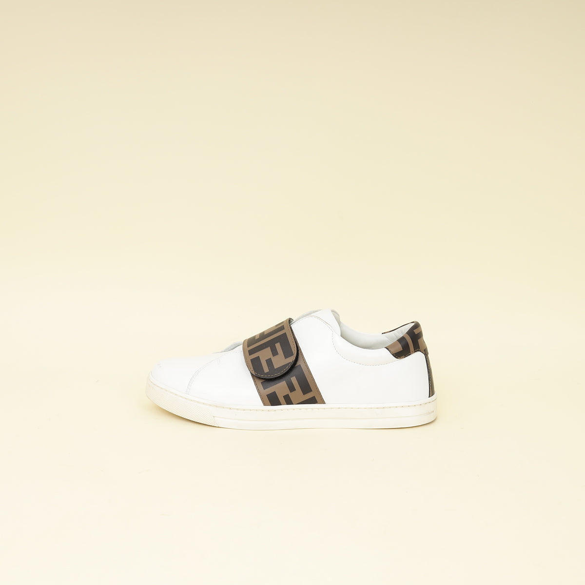 Fendi Bicolor FF Velcro Slip On Sneakers 37