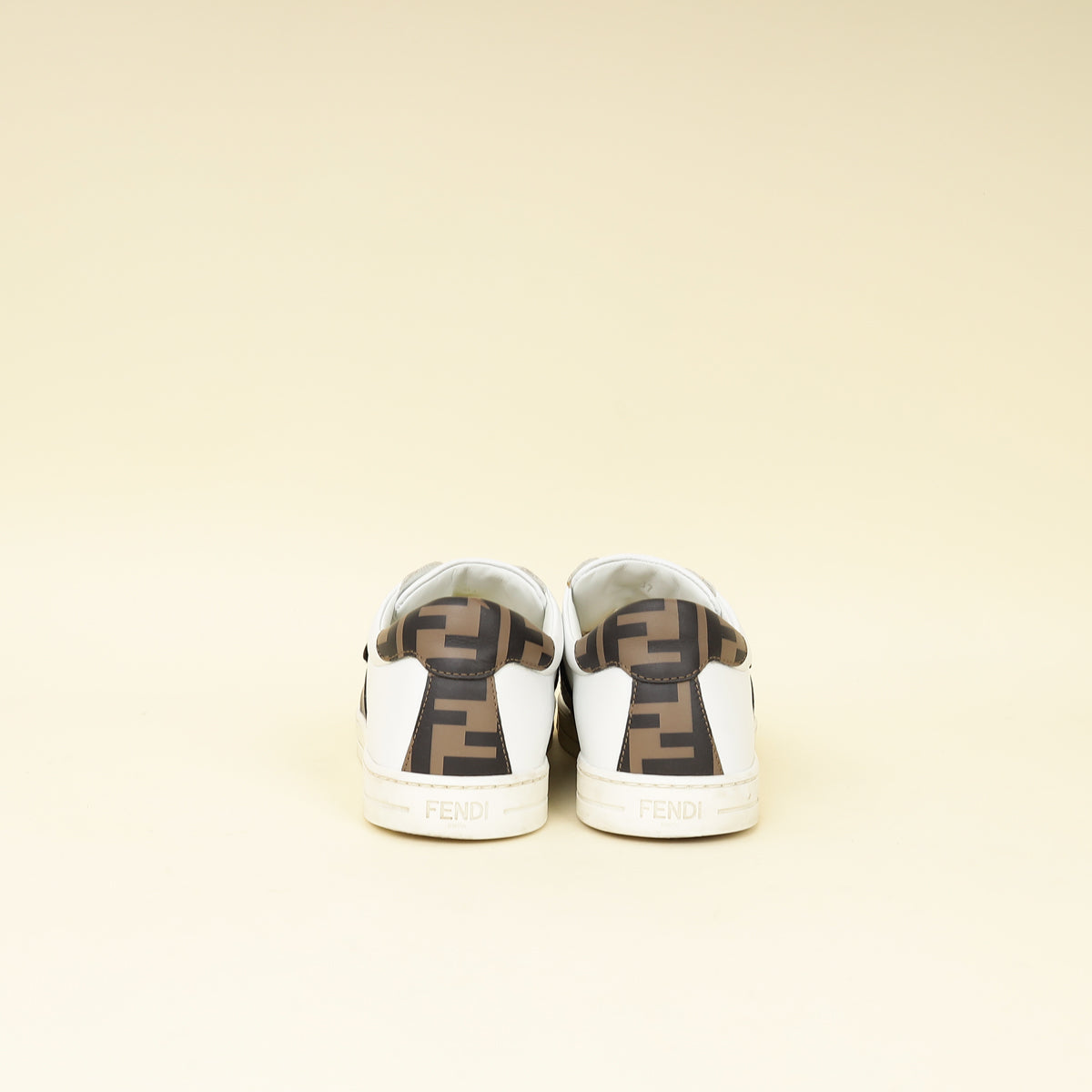 Fendi Bicolor FF Velcro Slip On Sneakers 37