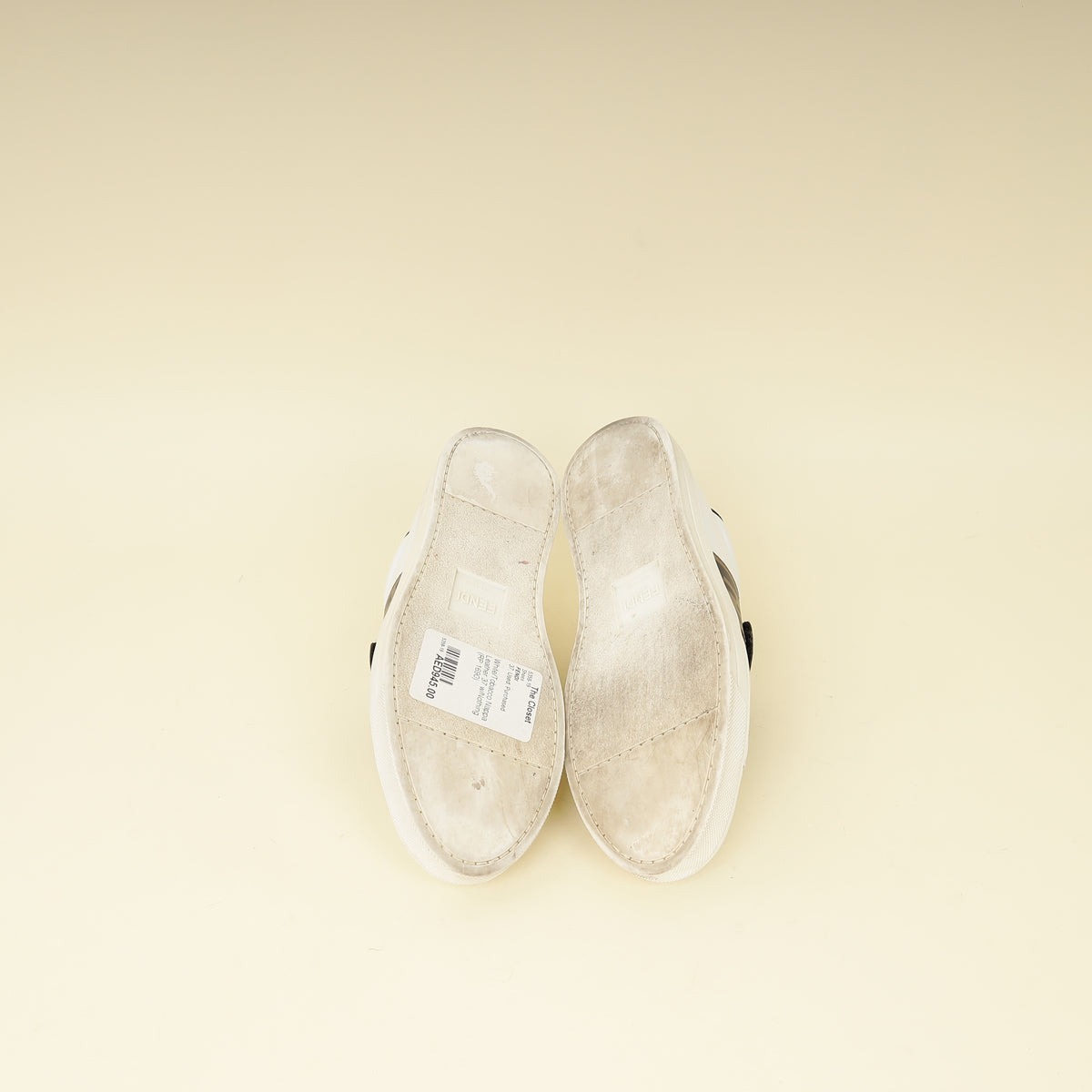 Fendi Bicolor FF Velcro Slip On Sneakers 37