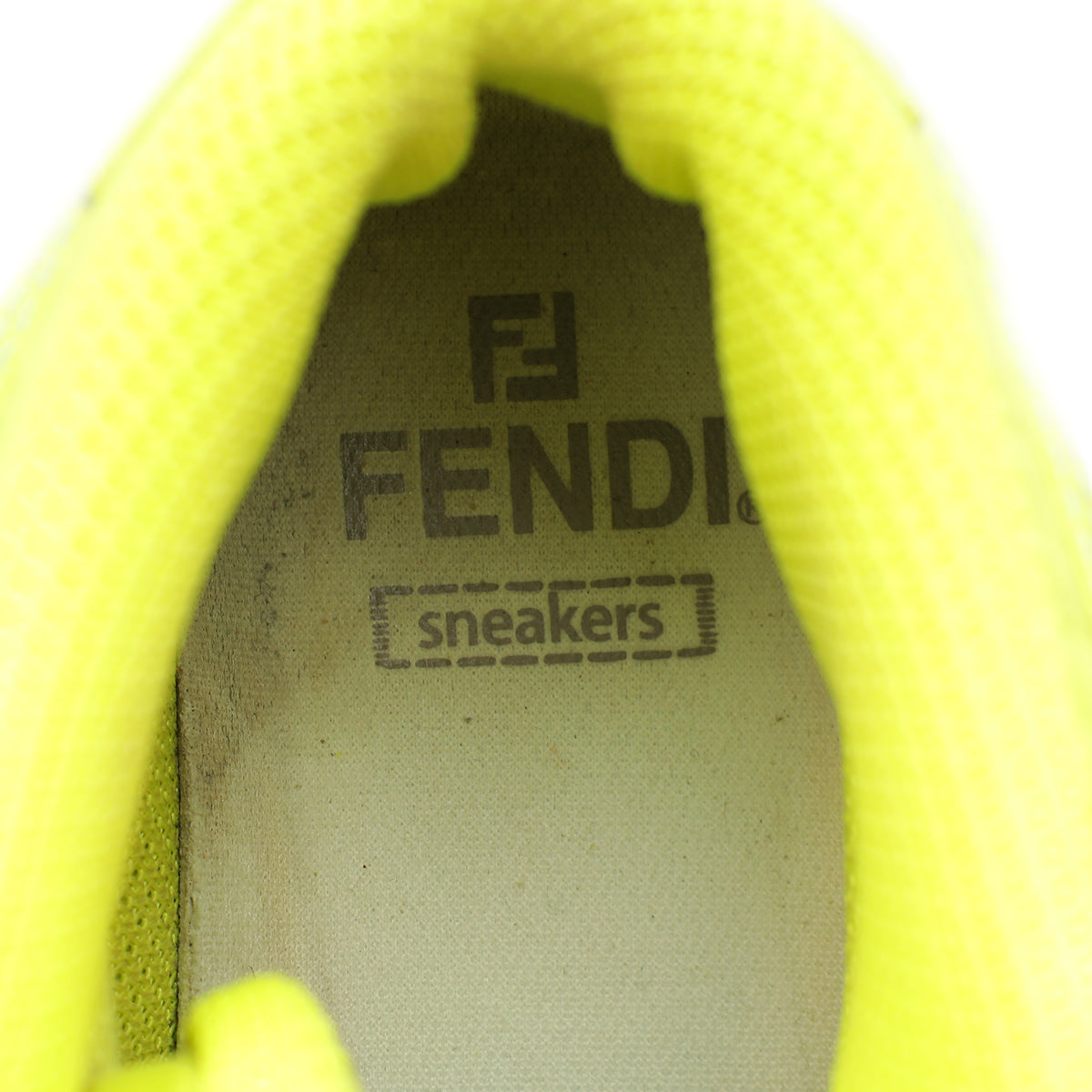 Fendi Kiwi FF Nylon Match High Top Sneakers 38