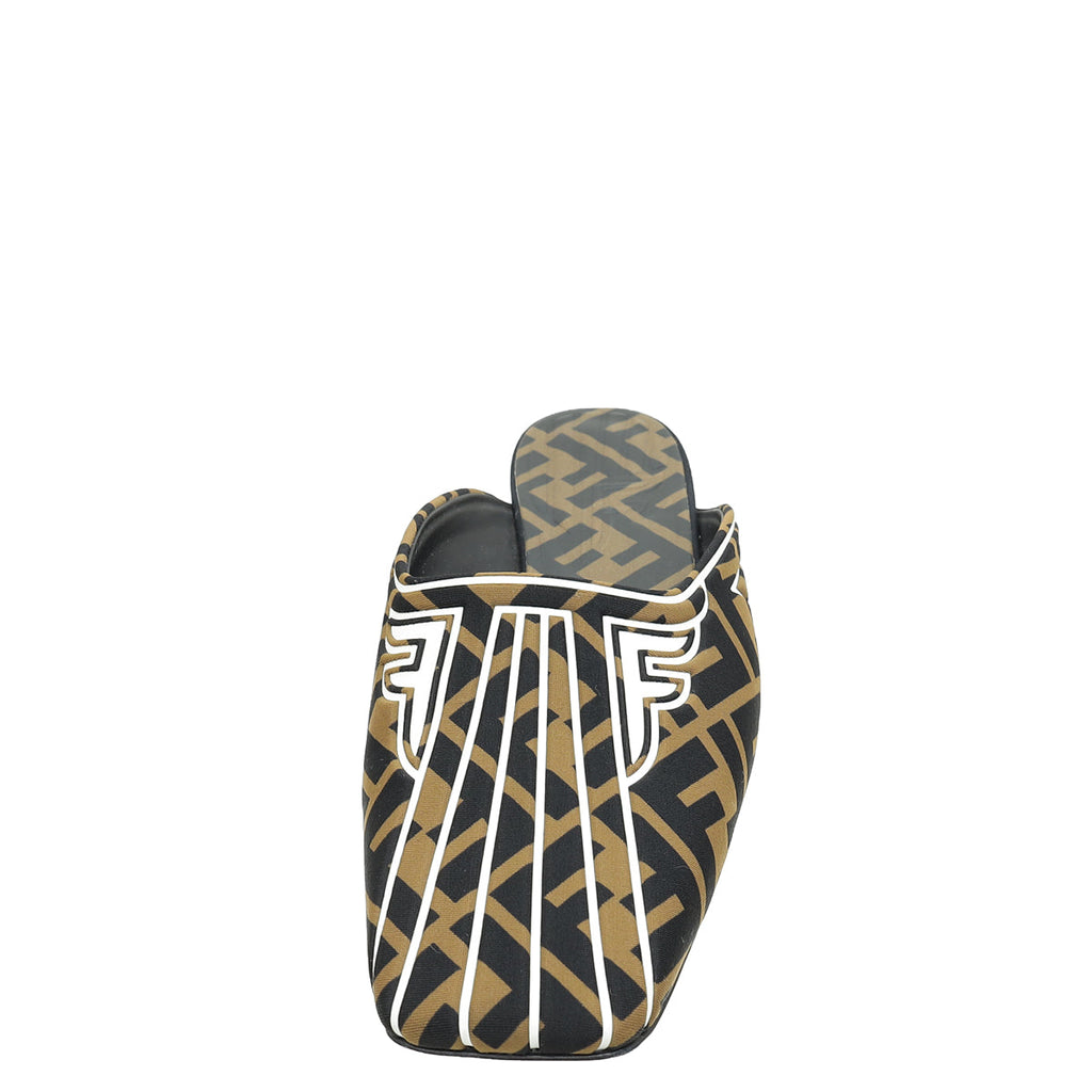 Fendi Bicolor FF Print Freedom Mules 38