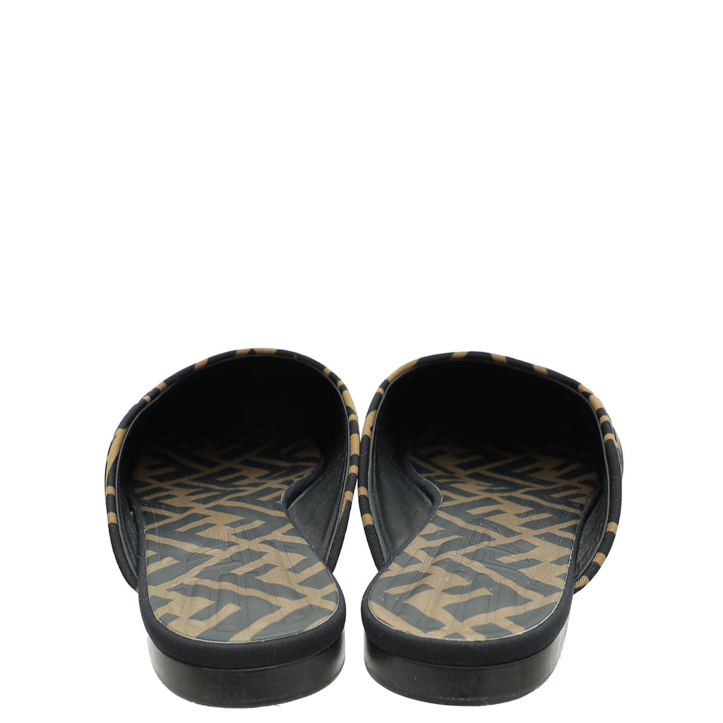 Fendi Bicolor FF Print Freedom Mules 38