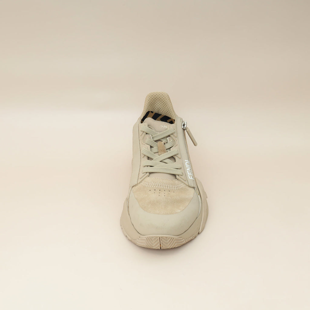Fendi Beige Suede Flow Sneaker 38