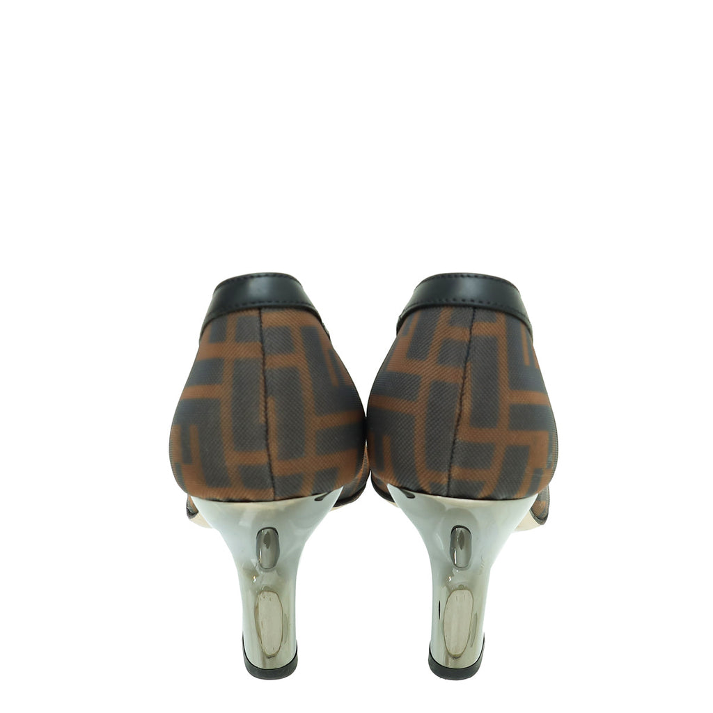 Fendi Bicolor Colibri Mesh Pumps 38