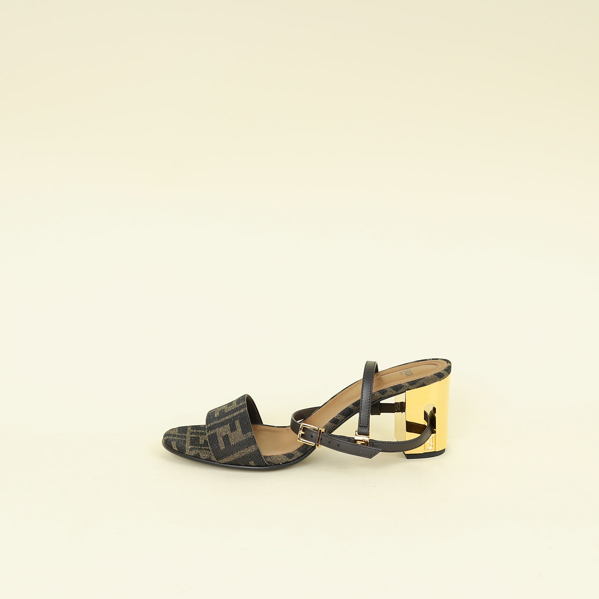 Fendi Tobacco FF Zucca Delfina Sandal 39.5