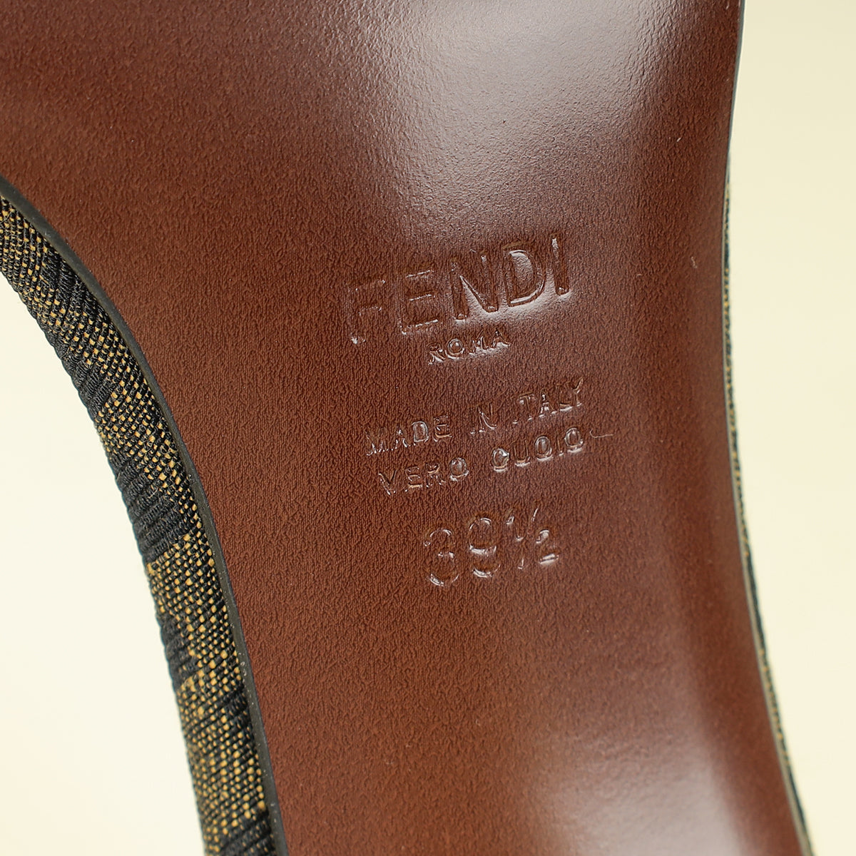 Fendi Tobacco FF Zucca Delfina Sandal 39.5
