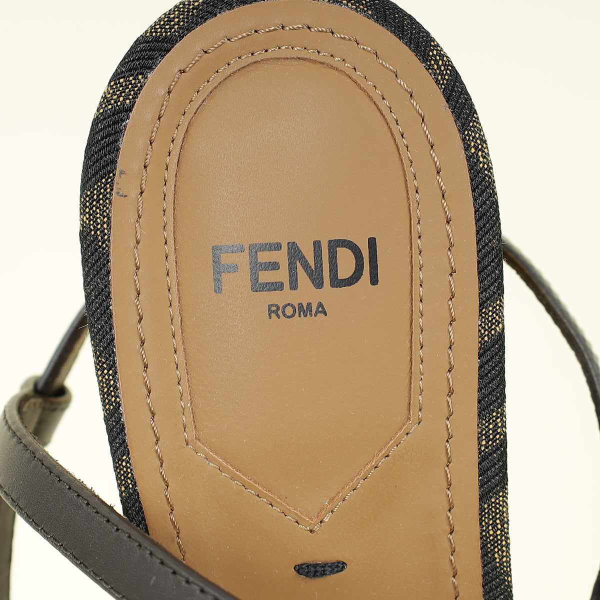 Fendi Tobacco FF Zucca Delfina Sandal 39.5