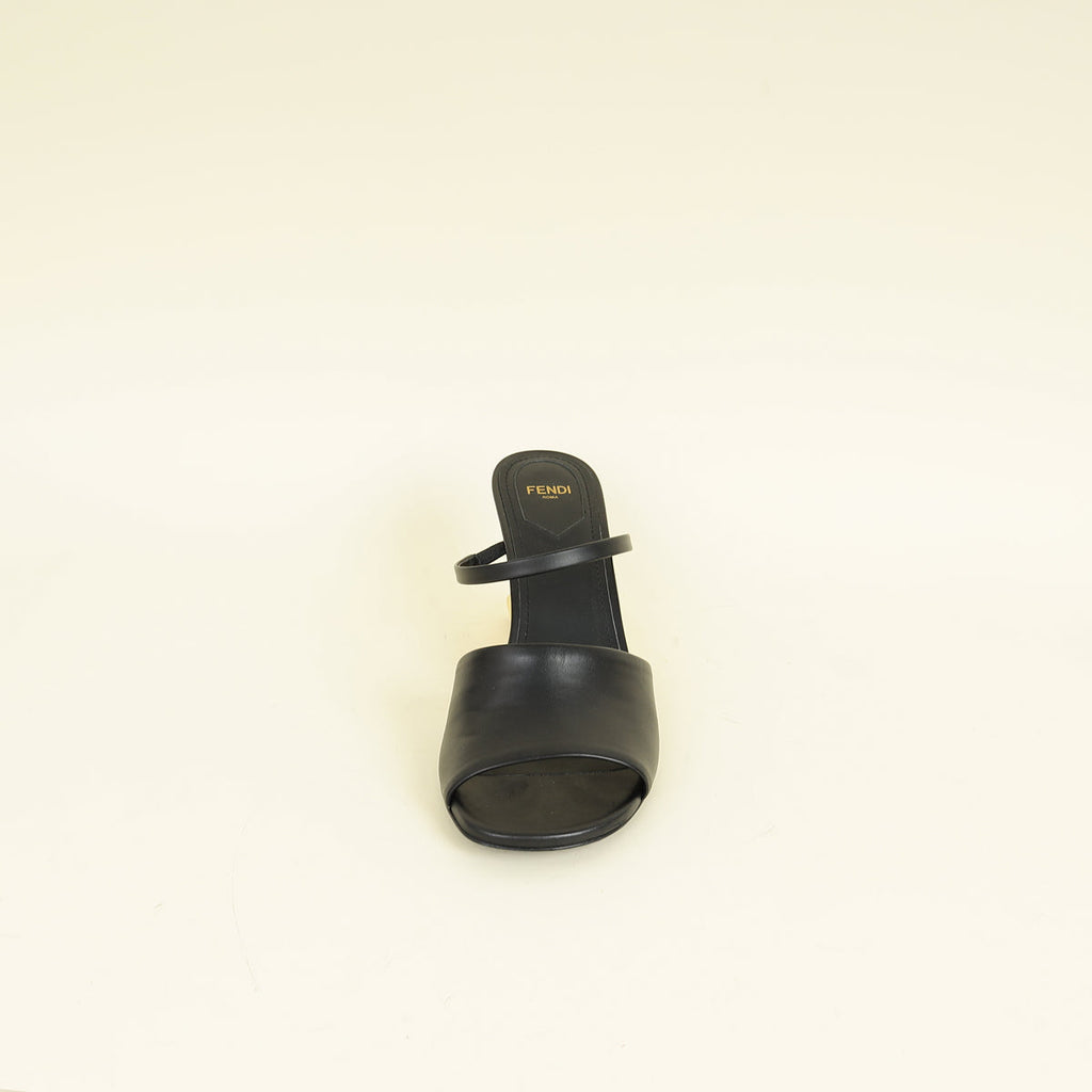 Fendi Black First Slide Mules 39.5